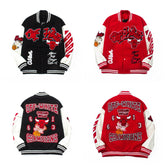 American-style baseball jacket Boys' Retro Embroidered Bomber Jacket (Curry Style) ¨C New 2025 Spring/Autumn Collection
