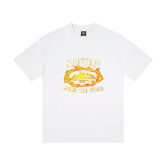 CORTEIZ T-shirt Y2K Flaming Alcatraz Rules The World Printed Oversized Tee