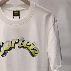 CORTEIZ T-shirt Y2K Metallic Gradient Arc Printed Oversized Streetwear Tee
