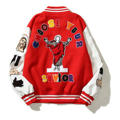 American-style baseball jacket James-style Price Stadium Jacket ¨C a varsity-style sports jacket featuring intricate, full-coverage embroidery.