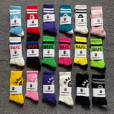 Bathing Shark print Socks Ape Head Towel Bottom Socks Men's and Women's Color Sports Trend Brand Long Tube Skateboard