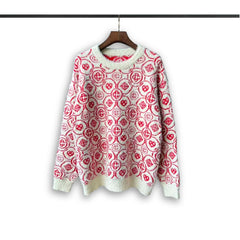 Casablanca knit sweater Two-Tone Intricate Motif Knit Top