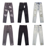 GODSPEED Jeans Denim Multi-Ripped Grunge Graphic Oversized Straight Pants