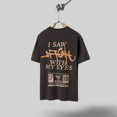 Travis Scott T Shirts Cactus Jack x Utopia Tour Utopia joint short sleeve