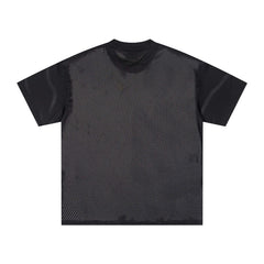 CORTEIZ T-shirt Y2K Mesh Cyber Girl Printed Oversized Futuristic Streetwear Tee