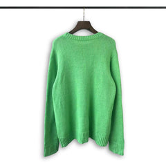 RHUDE knit sweater Soft Marled‑Fiber Solid‑Hue Ribbed Cuff‑Hem Casual Knit Pullover