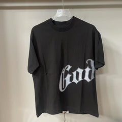 Godspeed T Shirts Minimal Gothic Font Back Design