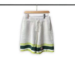 Casablanca knitted short-sleeved sweater ontrast Trim Vacation Knit Outfit Set