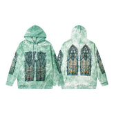 Who Decide War Hoodie Unisex Y2K Black Zip-Up Bomber Jacket with All-Over Graphic Outline Prints and Typography