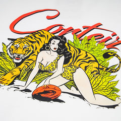 CORTEIZ T-shirt Y2K Heavyweight Retro Leopard Girl Printed Oversized Streetwear T-Shirt