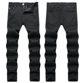 Mens Fashion Jeans pure black 5609#