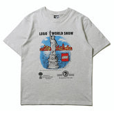 Mens T-shirt Vintage LEGO Statue of Liberty Graphic Print