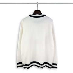 RHUDE knit sweater Bold Red Letter Contrast Trim Crewneck Knit Pullover
