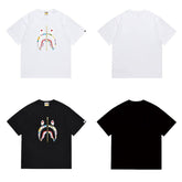 Bathing Shark print T Shirts High-quality 100% cotton streetwear