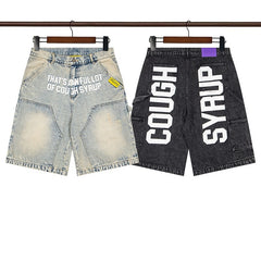 COUGH SYRUP Denim shorts Washable