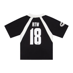 CORTEIZ T-shirt Y2K Blokecore Cursive Logo Football Jersey – Streetwear Edition