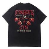Mens T-shirt Vintage American-style Personalized weightlifting T-shirts with Venom-themed designs - quirky and fun.