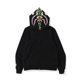 Bathing Shark print Hoodie Camouflage Cardigan Men's and Women's Sweater Hoodie Coat