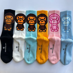Bathing Shark print Socks ape head socks men and women medium tube towel bottom outdoor actual combat elite training sports basketball socks