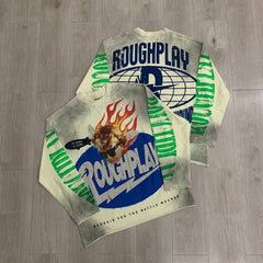 Roughplay Long sleeved shirt SoulBoy 2026 SS Latest Release: Pure Cotton, Washed & Distressed Finish with Direct-Print and Rhinestone Embellishments.