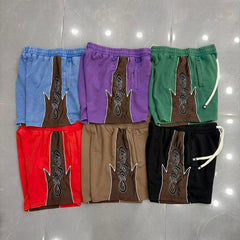 Godspeed Shorts Lightning Panel Color Block Terry Sweat Shorts