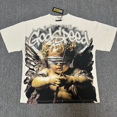 Godspeed T Shirts 100% pure cotton 260g fabric Streetwear fashion Rhinestone