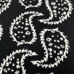 Casablanca knit sweater Black White Spliced Bandana Print Oversized Jumper