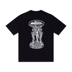 CORTEIZ T-shirt Y2K Front Mini Back Big Classical Goddess Statue Printed Oversized Tee