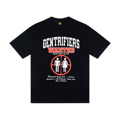 CORTEIZ T-shirt Y2K Gentrifiers Wanted Target Crosshair Back Newspaper Graphic Oversized Tee