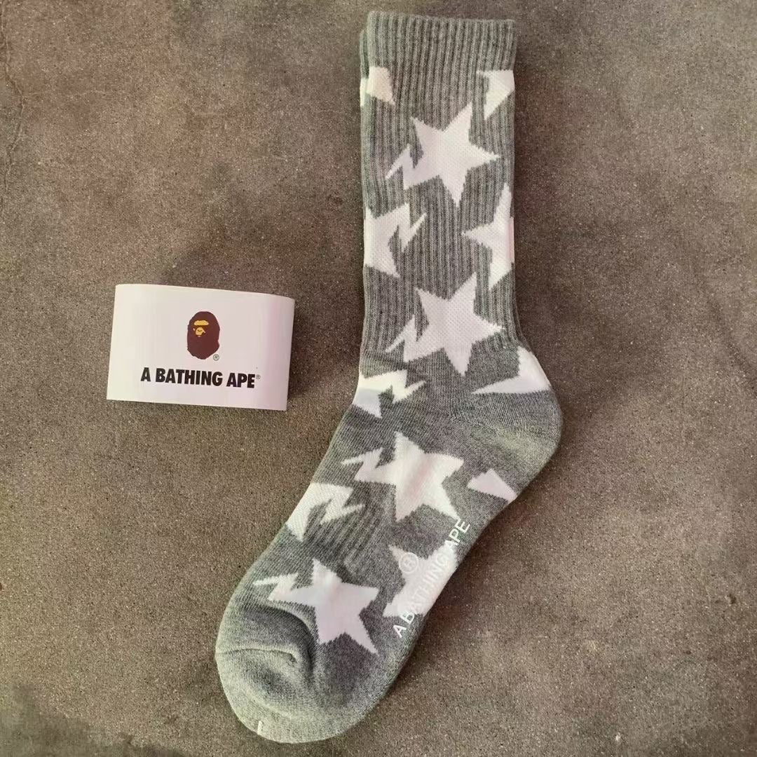Bathing Shark print Socks ape head socks men and women medium tube towel bottom outdoor actual combat elite training sports basketball socks
