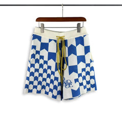 Casablanca knitted shorts Warped Checkboard Graphic