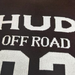 RHUDE knit sweater Sketch‑Textured Chest Emblem Two‑Tone Striped‑Arm Crewneck Knit Top