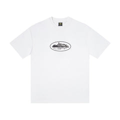 CORTEIZ T-shirt Y2K  Classic Oval Alcatraz Crest Printed Oversized Streetwear Tee