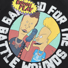 Roughplay T Shirts Beavis & Butt-Head Van – Streetwear Style (Rhinestone & White Ink Direct-to-Garment Print)