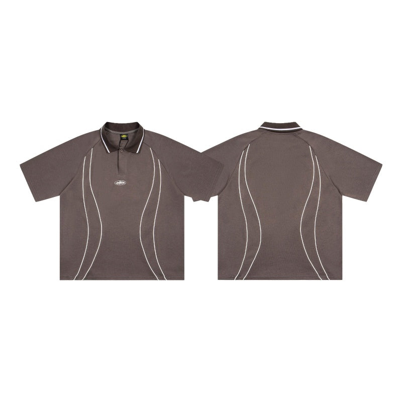 CORTEIZ Polo shirt Vintage Loose Fit Sporty Piping Polo – Streetwear Edition