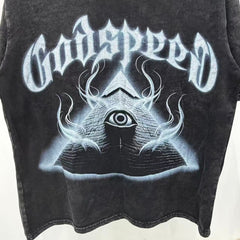 Godspeed T Shirts Vintage Acid Wash Mystic Gothic Apparel
