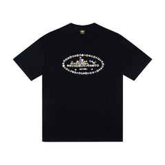 CORTEIZ T-shirt Y2K Heavyweight Coin Alcatraz Oval Printed Oversized Streetwear T-Shirt