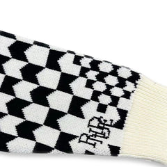 Casablanca knit sweater Distorted Racing Check Allover Print Casual Pullover
