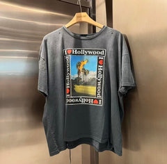 Paly Hollywood T Shirts Heavyweight high-quality pure cotton streetwear