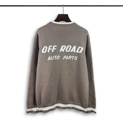 RHUDE knit sweater Vintage Race‑Inspired Checker Motif Relaxed‑Fit Knit Pullover