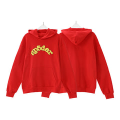 Sp5der Hoodie Cobweb Puff Print Pure Cotton