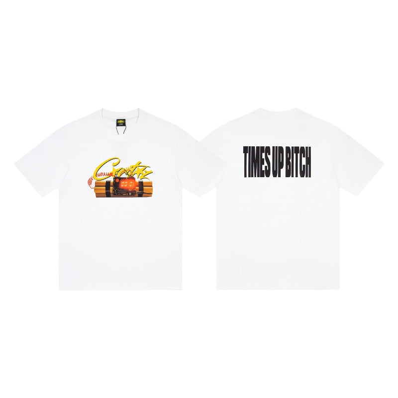 CORTEIZ T-shirt Y2K Heavyweight Red Timer Dynamite Print Oversized Streetwear T-Shirt