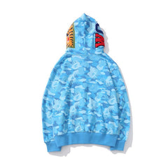 Bathing Shark print Hoodie Casual Large Size Loose Sweater Jacket