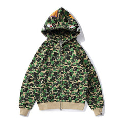 Bathing Shark print Hoodie Spring and Autumn Zipper Hoodie Sweater