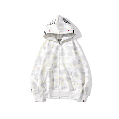 Bathing Shark print Hoodie Men's and Women's Luminous Spot Camouflage Sweater