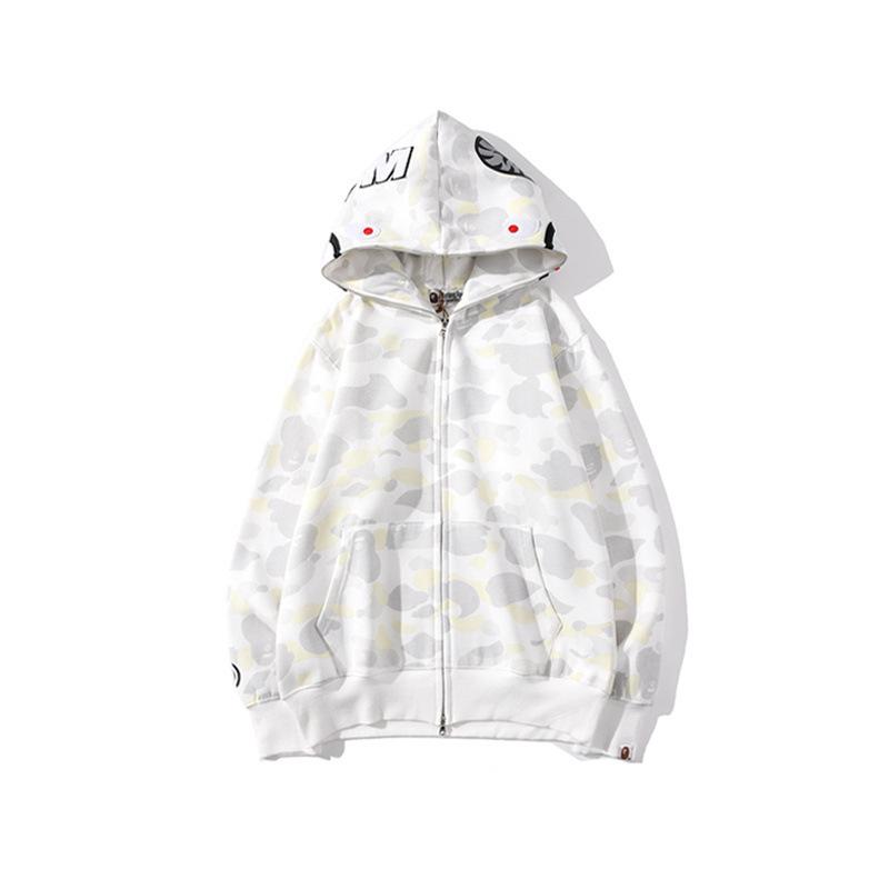 Bathing Shark print Hoodie Men's and Women's Luminous Spot Camouflage Sweater