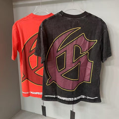 Godspeed T Shirts Red Toned Biker Skull Vintage Print