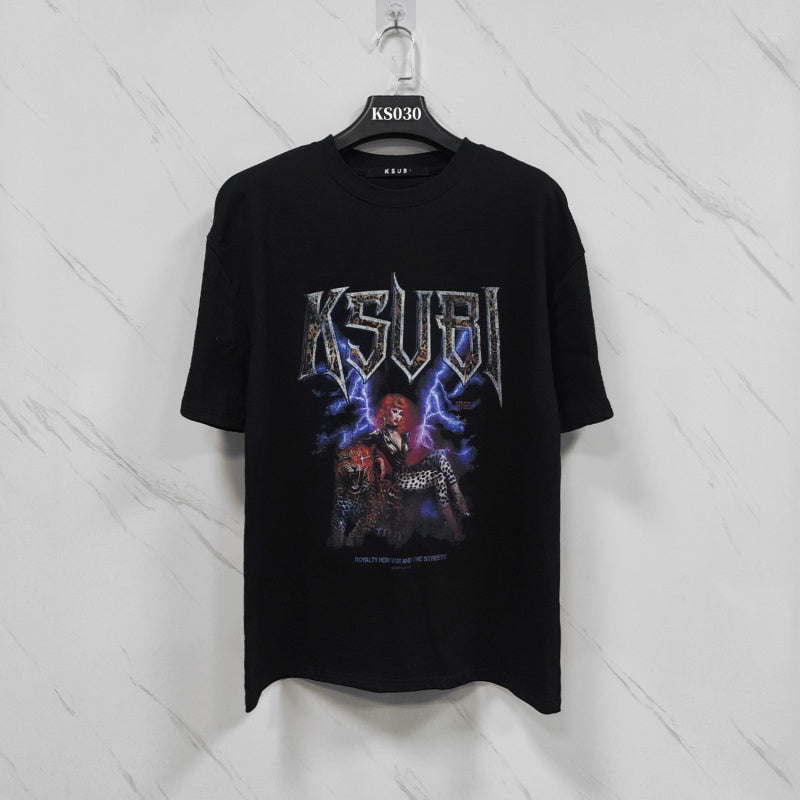 KSUBI T SHIRTS High-quality 260g 32-count double-yarn pure cotton streetwear—suitable for all seasons.