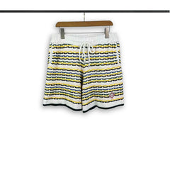 Casablanca knitted short-sleeved sweater Textured Striped Knit Two Piece