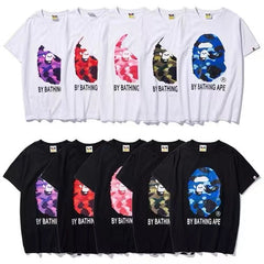 Bathing Shark print T Shirts